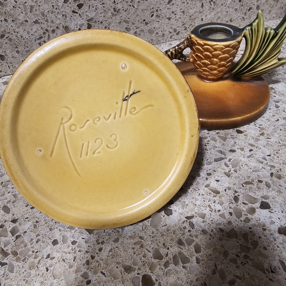 Artisan Ceramic Candle Holders - Orange and Green - Picture 2 of 2